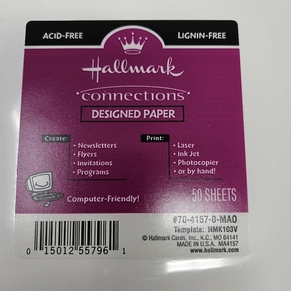 Hallmark Computer Paper 100 Sheets Food Themed Picnic Party Menu Invitations New - Picture 2 of 8